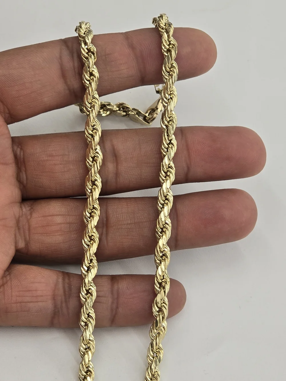 10k Real Gold Rope Chain 5.5 Mm 20 Inches